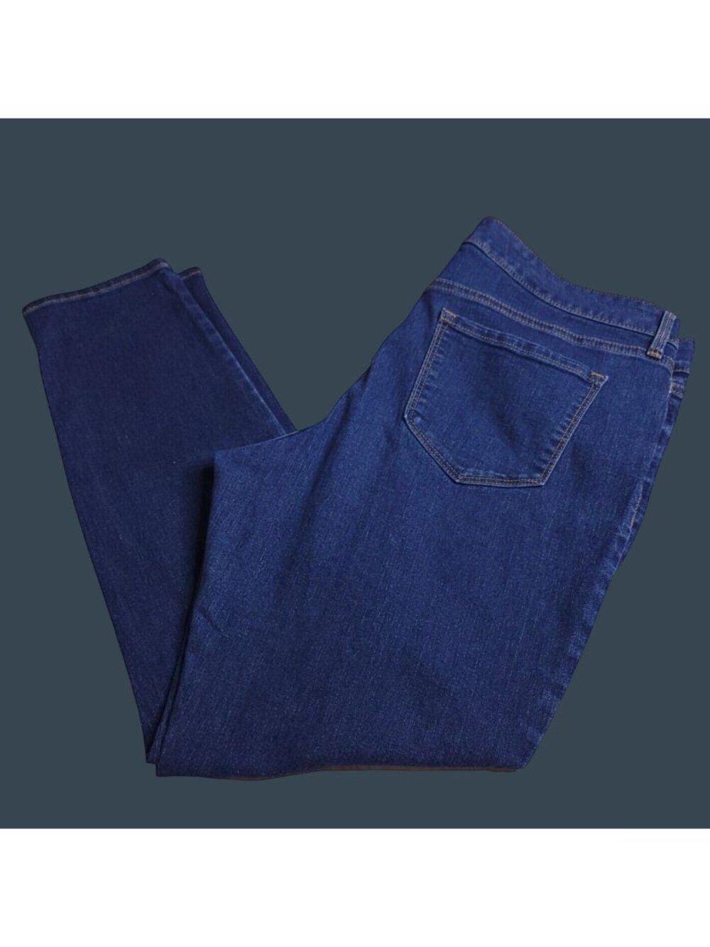 Old Navy Womens Super Skinny Ankle Jeans 16 Mid Rise Dark Wash Stretch Pockets